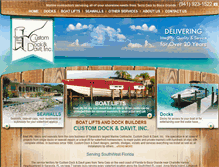 Tablet Screenshot of customdockdavit.com